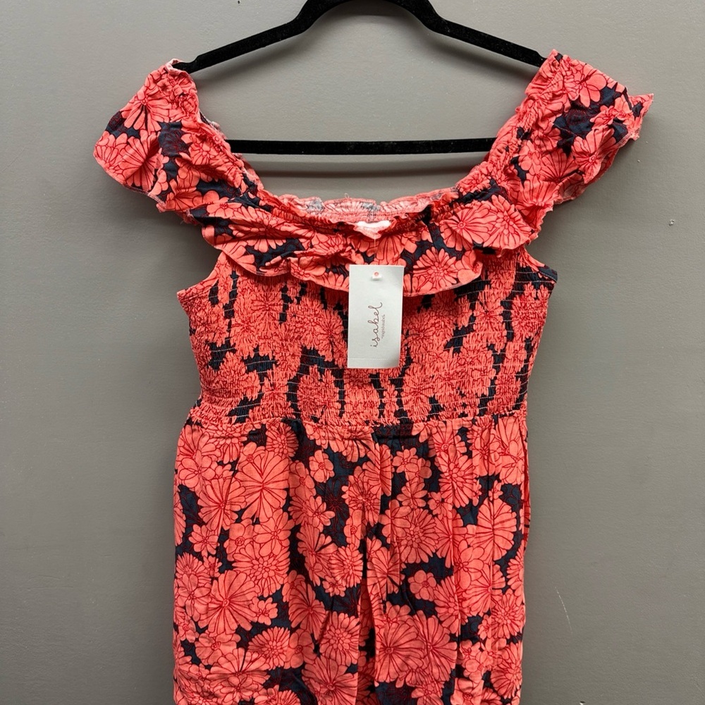 Floral Off-Shoulder Dress in Pink and Black size M <<5>> - Picture 2 of 6